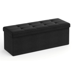 Taburet s úložným prostorem OTTOMAN 110x38 cm, černý