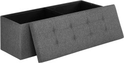Taburet s úložným prostorem OTTOMAN 110x38 cm, tmavě šedý