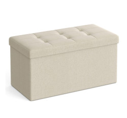Taburet s úložným prostorem OTTOMAN 76x38 cm, krémový