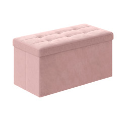 Taburet s úložným prostorem OTTOMAN 76x38 cm, růžový