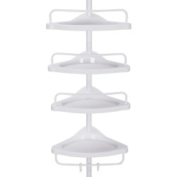 Teleskopická police do koupelny BLAKO, bílá