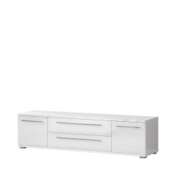 Televizní stolek PIANO TV180-2K2FV/PN bílá lesk