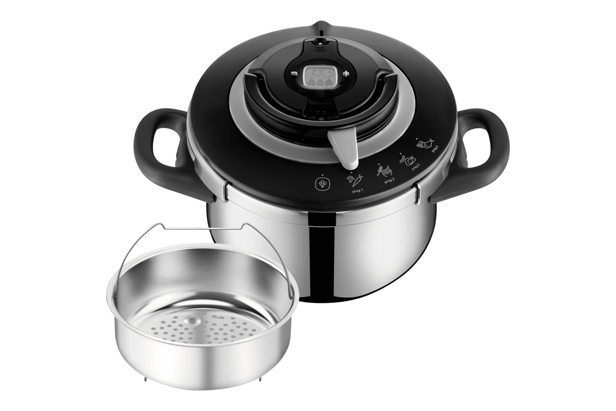 Tlakový hrnec Tefal Clipso+ CHEF 4,5 l P4550632 Nerezový/Černý