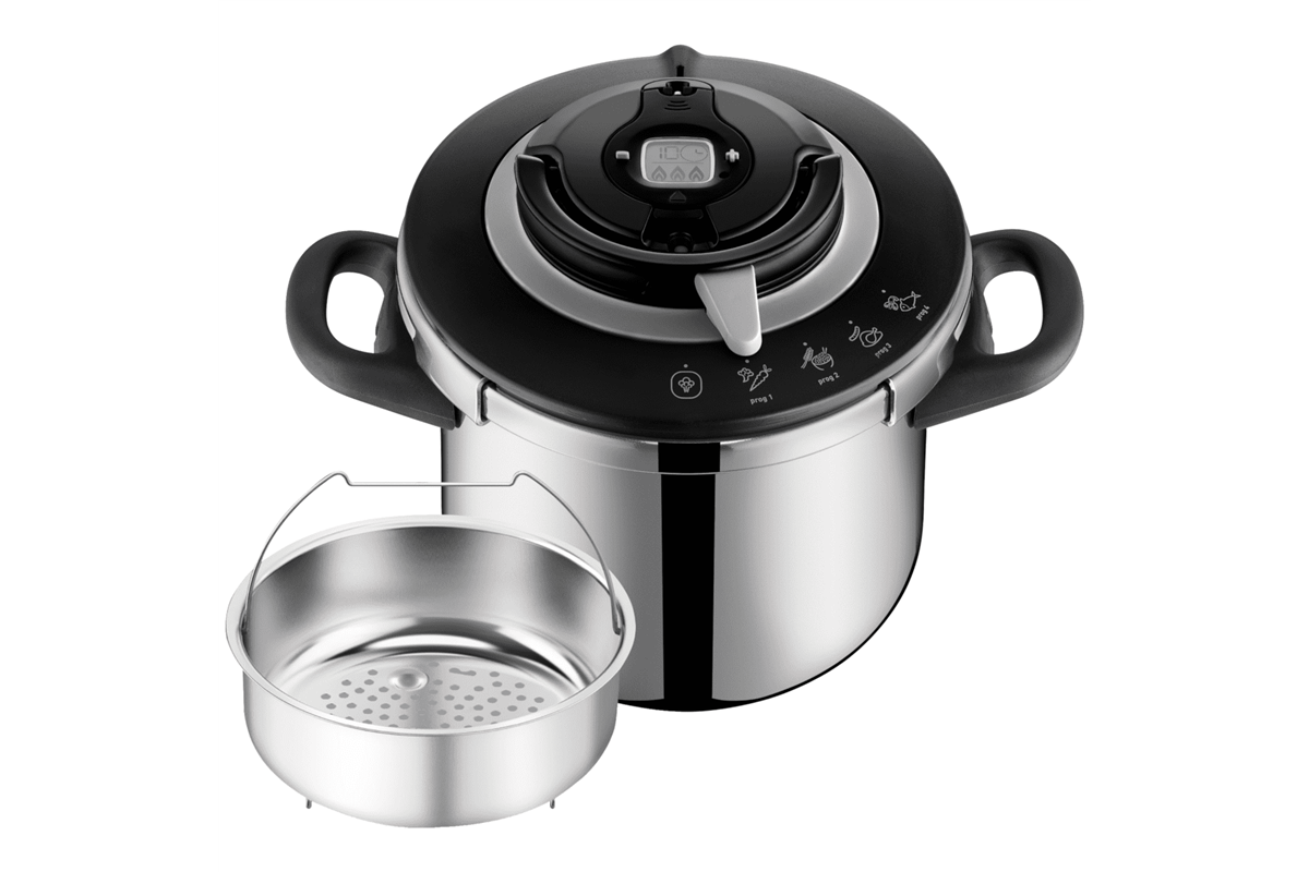 Tlakový hrnec Tefal Clipso+ CHEF 8 l P4551431 Nerezový/Černý