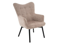 Tmavě béžové křeslo CARMEN RAVEN