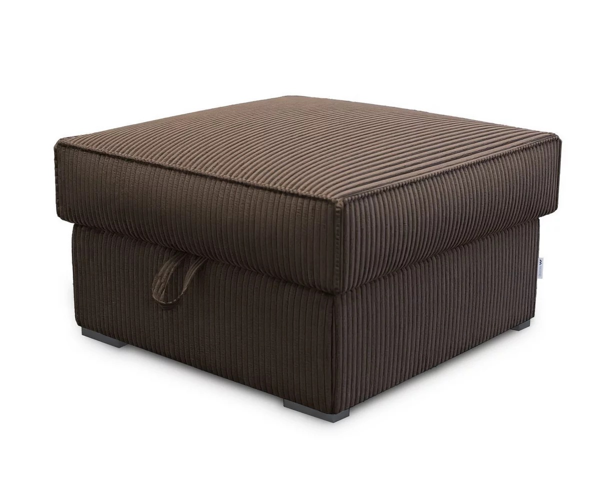 Tmavě hnědý taburet SMART COSARO s úložným prostorem 65x65 cm