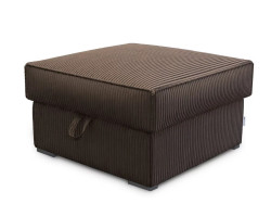 Tmavě hnědý taburet SMART COSARO s úložným prostorem 65x65 cm