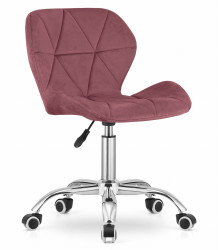 Tmavě růžové kancelářské křeslo AVOLA VELVET