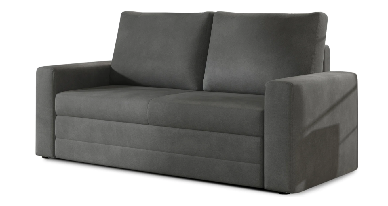 Tmavě šedá rozkládací pohovka WAVE