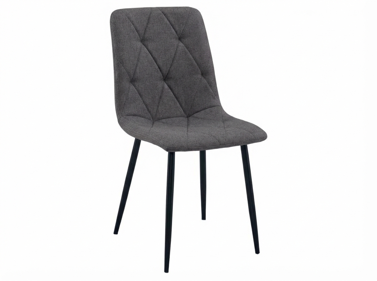 Tmavě šedá židle LIBRA STONE GREY s černými nohami