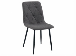 Tmavě šedá židle LIBRA STONE GREY s černými nohami