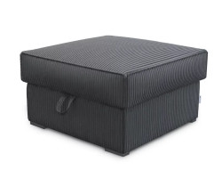 Tmavě šedý taburet SMART COSARO s úložným prostorem 65x65 cm