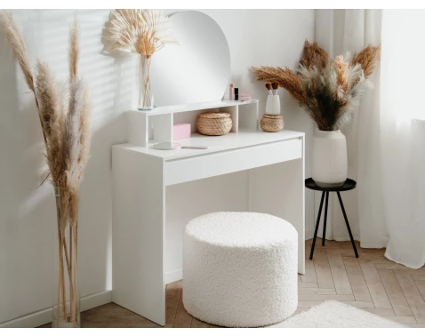 Toaletní stolek se zrcadlem Image, bílý