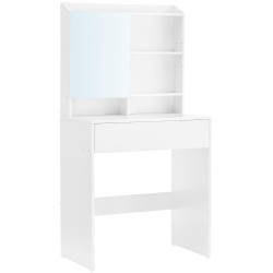 Toaletní stolek se zrcadlem LUNAVI 70x40 cm, bílý