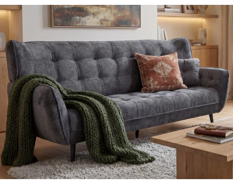 Trojmístná pohovka Namur, antracitová látka