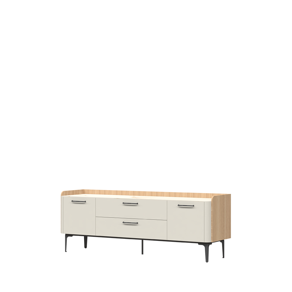 TV komoda AIR - TV175-2K2F/AI - Pepper bílá lak mat