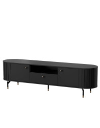 TV skříňka s drážkováním na nožičkách černá ZANTE ZA5