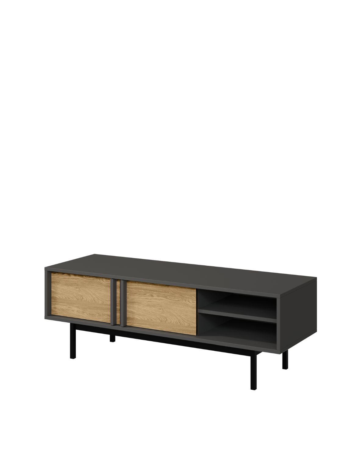 TV stolek 120 cm na nožičkách (Reg10 Alsy antracit/dub olejovaný)