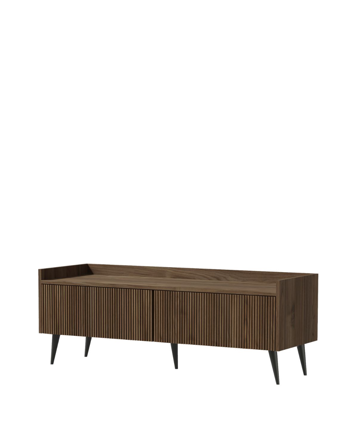 TV stolek 121 cm na nožičkách s frézovanými čely (Ademo REG7 121 ořech)