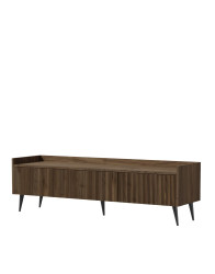 TV stolek 150 cm na nožičkách s frézovanými čely (Ademo REG6 150 ořech)