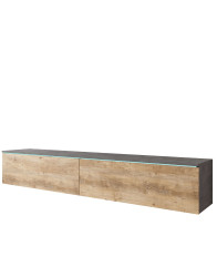 TV stolek LED matera/kaštan Lowboard D180