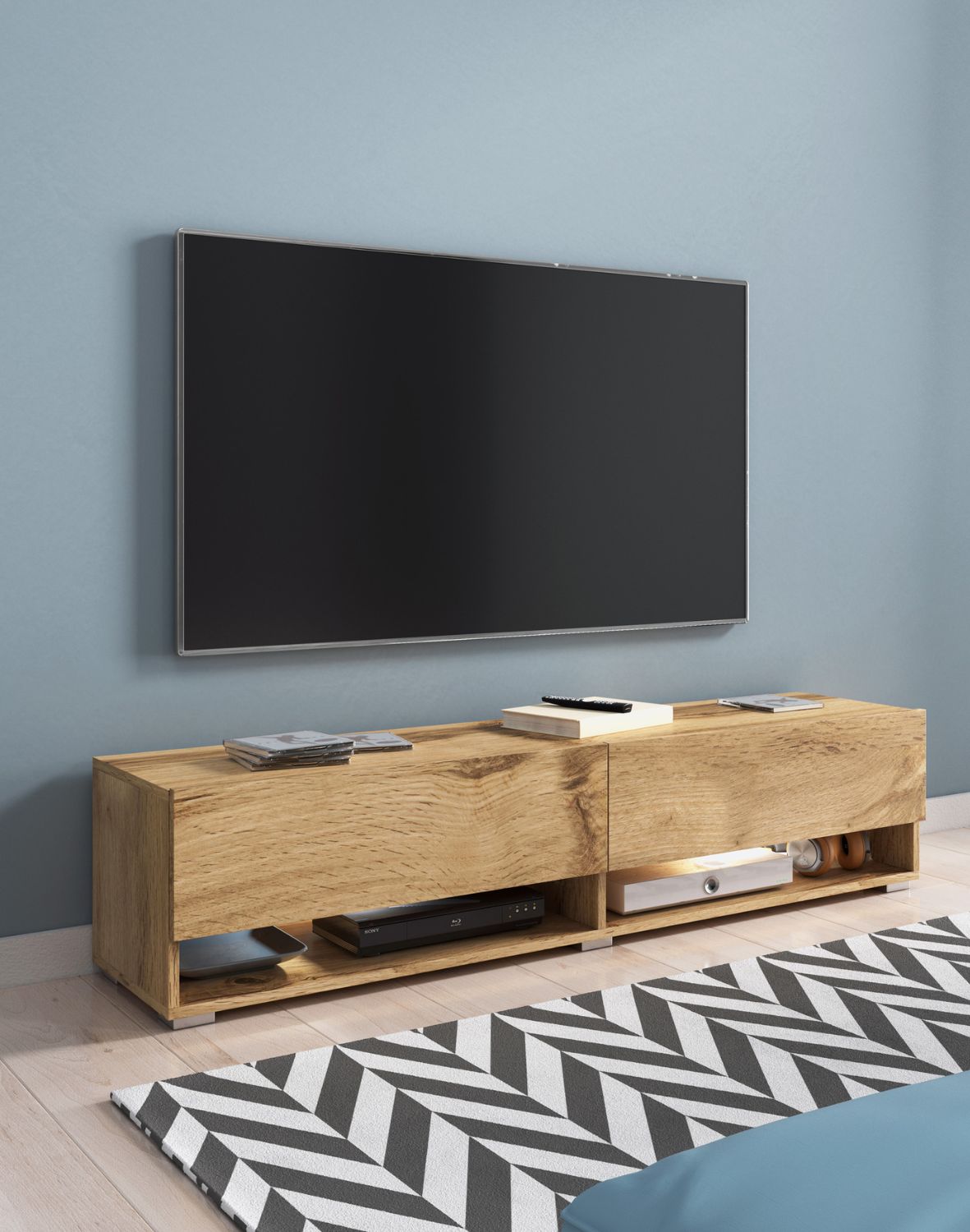 TV stolek Lowboard A, dub wotan