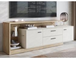 TV stolek Meolo, 191,5 cm, dub cremona/béžový kašmír
