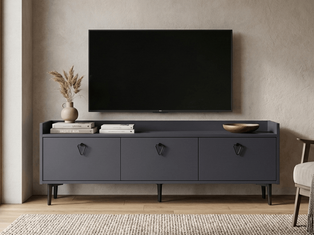 TV stolek PIENA 160 cm, antracitový