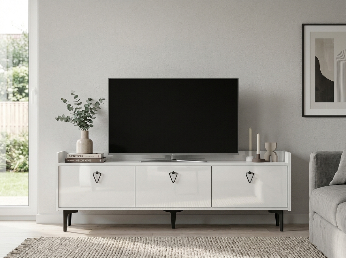 TV stolek PIENA 160 cm, bílý