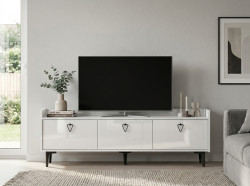 TV stolek PIENA 160 cm, bílý