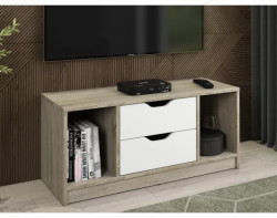 TV stolek Sten 100 cm, dub sonoma/bílý