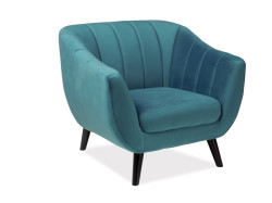 Tyrkysové relaxační křeslo ELITE 1 VELVET