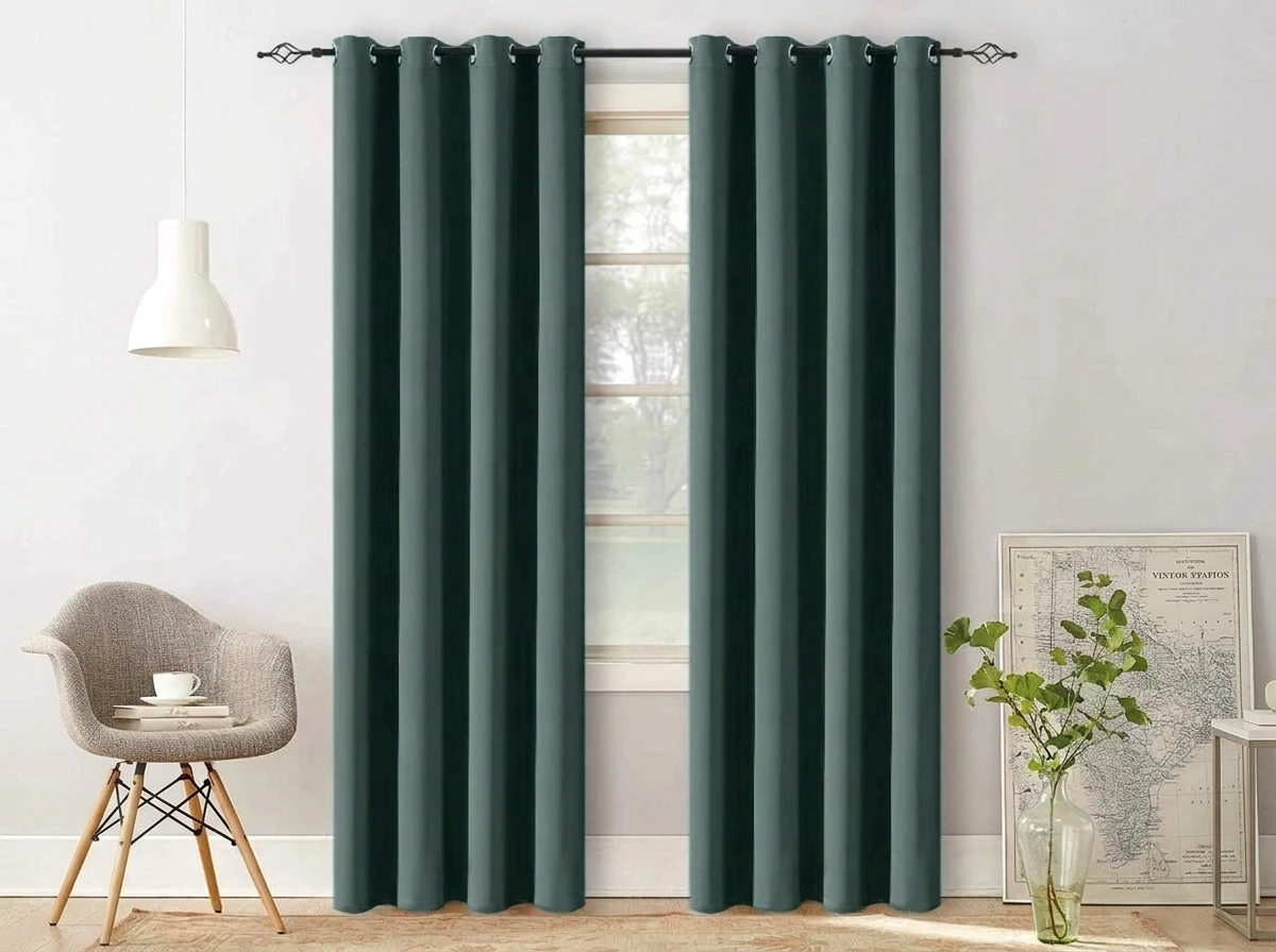 Tyrkysový závěs OXFORD 140x250 cm Zavěšení: Kovové kroužky