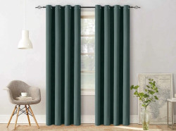 Tyrkysový závěs OXFORD 140x250 cm Zavěšení: Kovové kroužky