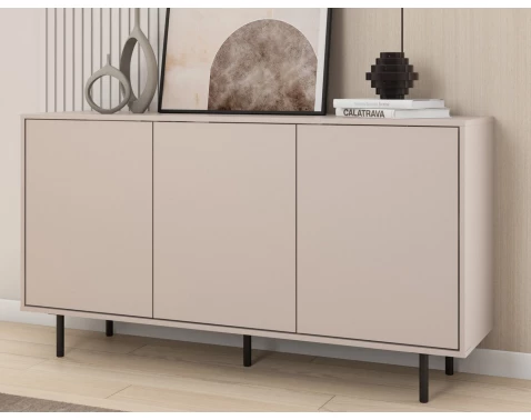 Úložná skříňka Flax, 151 cm, béžová kašmír