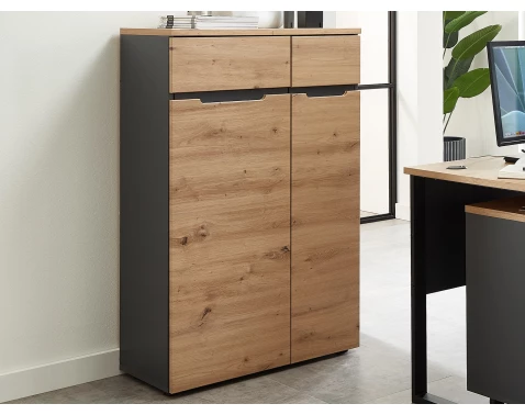 Úložná skříňka Memphis, 75 cm, dub artisan/grafit