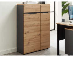 Úložná skříňka Memphis, 75 cm, dub artisan/grafit