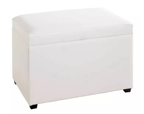 Úložná truhla na sezení Miguel, bílá ekokůže