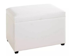 Úložná truhla na sezení Miguel, bílá ekokůže