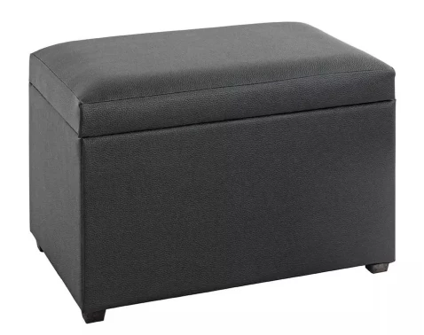 Úložná truhla na sezení Miguel, černá ekokůže