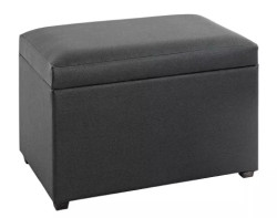 Úložná truhla na sezení Miguel, černá ekokůže