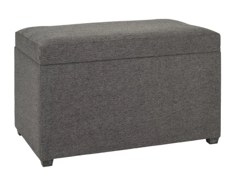 Úložná truhla se sedákem Zlatan, antracitová šedá tkanina