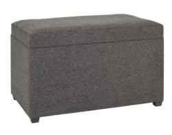 Úložná truhla se sedákem Zlatan, antracitová šedá tkanina