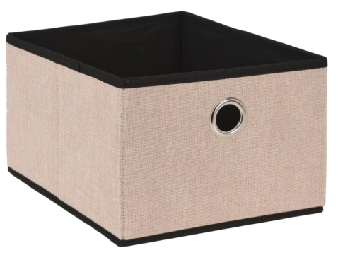 Úložný box 25x18x32 cm, béžový/hnědý