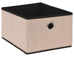 Úložný box 25x18x32 cm, béžový/hnědý