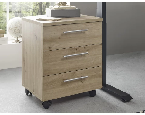 Úložný kontejner na kolečkách Ben, dub artisan