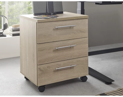 Úložný kontejner na kolečkách Ben, dub sonoma