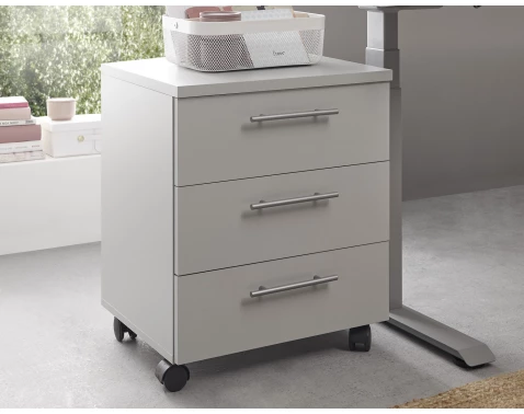 Úložný kontejner na kolečkách Ben, světle šedý