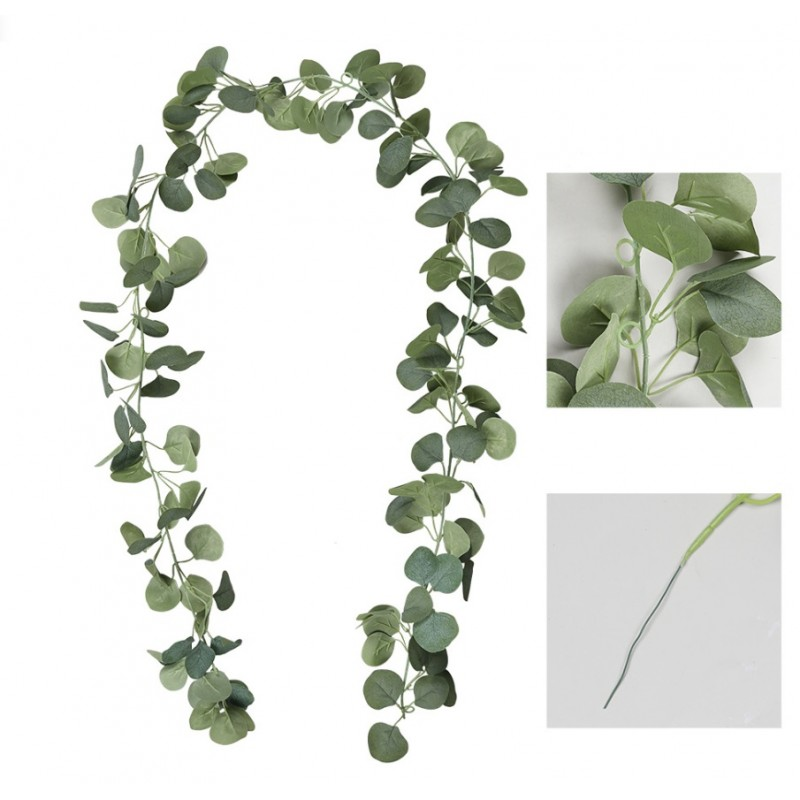 Umělá eukalyptová girlanda EUCALYPTUS 200 cm