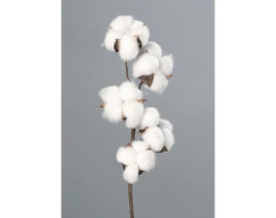 Umělá květina Bavlník 49 cm, bílá
